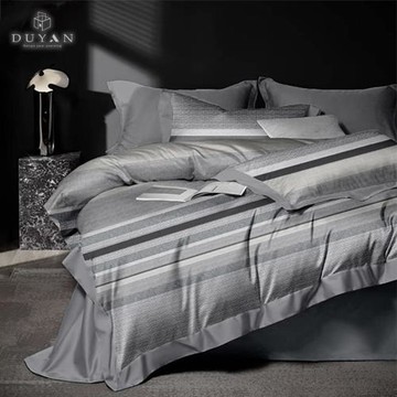 【DUYAN 竹漾】奧地利天絲四件式兩用被床包組 平步川原 台灣製(加大)