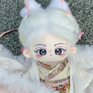新品🎉月鱗綺紀 鞠婧禕 陳都靈 曾舜晞 田嘉瑞 九尾狐 狐妖 鞠婧禕同款玩偶棉花娃娃月鱗綺紀屬性20cm明星周邊貓耳古