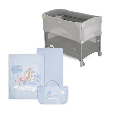 Joie kubbie sleep 嬰兒床(JBA57000A)+奇哥悅讀比得兔床邊床三件式床組(PLC56200B藍) 6300元