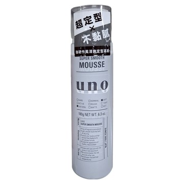 uno 強硬作風清爽定型慕斯  180g  1瓶