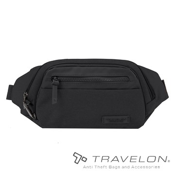【Travelon 美國】METRO腰包『黑色』TL-43418 露營.戶外.休閒.防盜包.安全.出國旅遊.旅行.鎖.防割.刀.肩背包.側背包