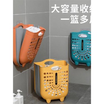 簡約壁掛臟衣籃居家洗衣折疊籃儲物大收納筐塑料臟衣簍衣服收納籃