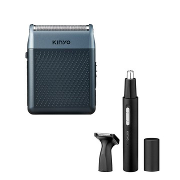 免運 kinyo 充插兩用口袋俐落往復式刮鬍刀+充電鼻毛修容組 ks-510+cl-618