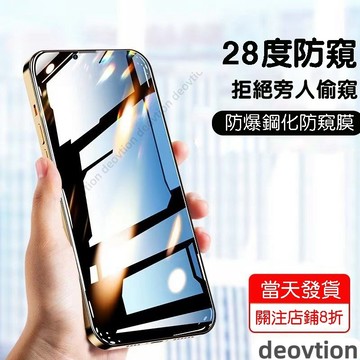 防偷窺滿版玻璃貼 防窺保護貼適用iPhone16 15 14 13 12 11 Pro Max XR X i11 i12