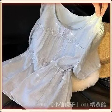 🔥壹灣出貨🔥 大碼女裝法式荷葉邊細閃襯衫短袖夏季新款胖mm寬鬆巨顯瘦氣質上衣 全館免運