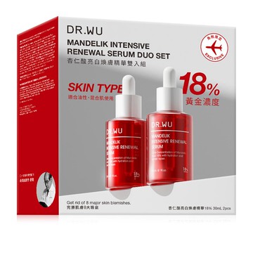 DR.WU杏仁酸亮白煥膚精華18%雙入組