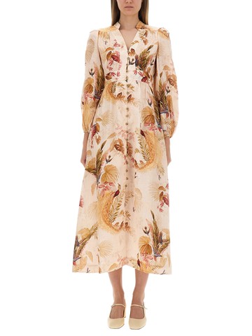 zimmermann "ascension plunge" midi dress