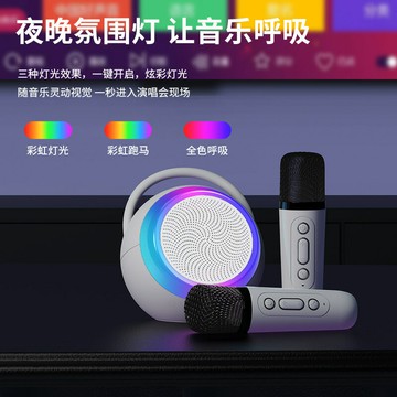 手提戶外音響家庭K歌音響無線藍牙音響兒童話筒一體藍牙音箱【北歐家居生活】