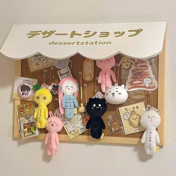 ✨臺灣出貨✨新款diy可愛甜品屋軟木留言板家用宿舍飾品木質收納板牆上裝飾板