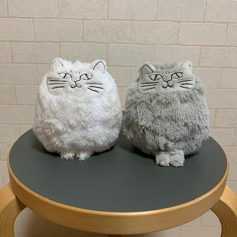 リサラーソン ちいさいねこ 2個セット（しろ＆ぐれー）ぬいぐるみ ペア 