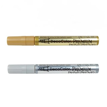 【MBS 萬事捷】2.0mm 斜頭油漆筆 亮金色、亮銀色 12支/盒 350-S  -  多款可選