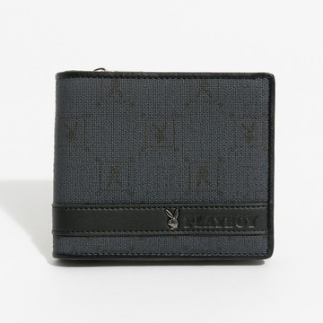 PLAYBOY - 短夾附零錢袋  Mbition系列 - 深藍色/151-0112-56-2