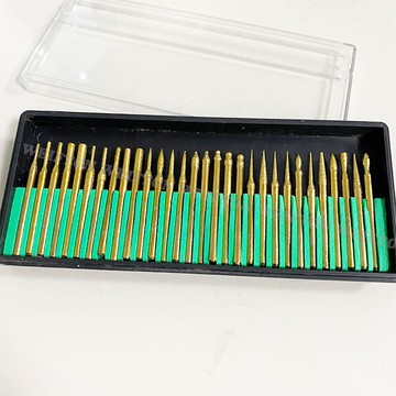 鍍鈦鑽石磨棒 30入 打磨棒 3MM柄 鑽石磨針  打磨頭 電磨頭 研磨針 刻雕機 電鍍金剛石 磨針 磨棒 指甲磨棒