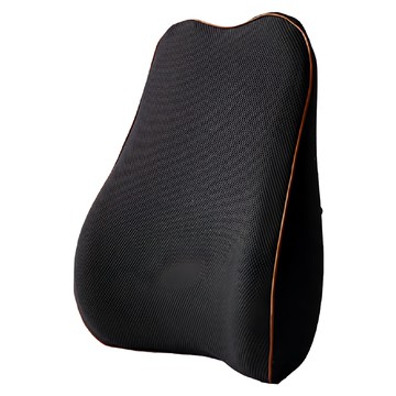 HONDONI 新款5D護腰靠墊 記憶靠墊 居家背墊 汽車舒壓腰靠墊 M1-BK  480g  透氣舒爽暗黑