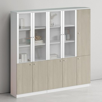 ??快速出貨 可開發票 玻璃門辦公家具文件柜資料柜儲物柜簡約辦公室落地對開門配套書柜