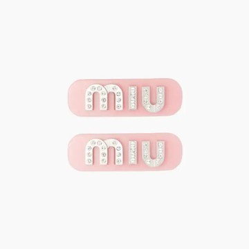 miu亞克力發夾繆小姐輕奢甜美氣質發飾時尚百搭高級糖果色彈簧夾