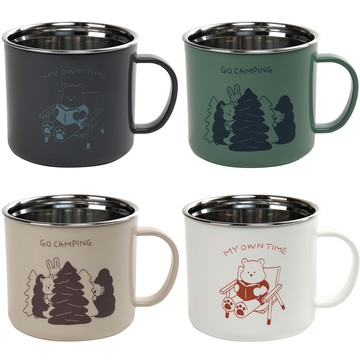 Dailylike My Buddy 不鏽鋼馬克杯組 300ml*4  多色  1組