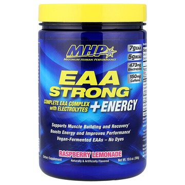 MHP, EAA Strong™+Energy，樹莓檸檬水味，10.6 盎司（300 克）