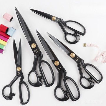 裁縫剪 錳鋼黑刃服裝剪 皮革手工裁布剪 防鏽可磨大吉剪刀 剪刀