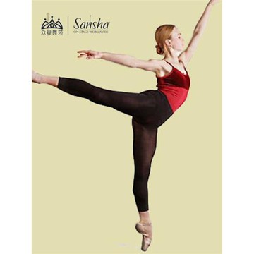 眾愛舞苑黑色舞蹈襪芭蕾大襪連褲襪連腳挖洞九分天鵝絨舞襪