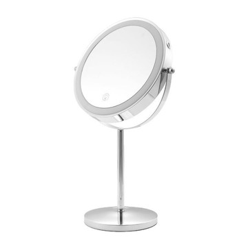 網紅led化妝鏡帶燈桌面臺式梳妝鏡宿舍充電式補光鏡子女生美妝鏡[DD150110]