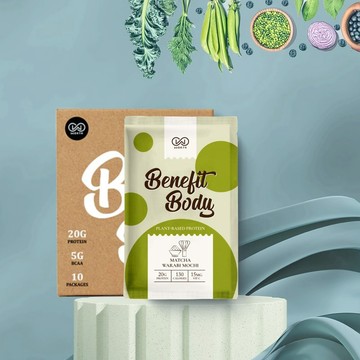 【WORTH 沃爾司】Benefit Body 輕植蛋白-抹茶蕨餅(10包/盒)