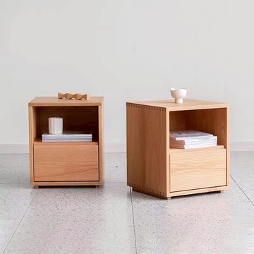 附發票 時尚床頭櫃 床邊儲物櫃 日式床頭柜臥室收納北歐儲物ins床頭柜實木客廳床邊現代組合極簡 最低價 快速出貨