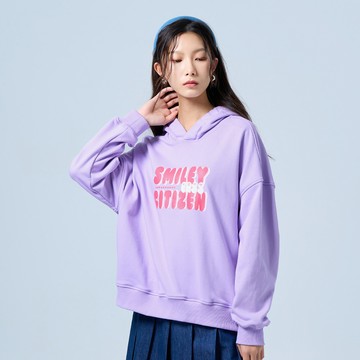 古靈精怪甜妹帽T(灰紫)-女