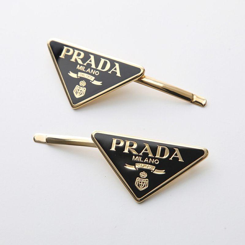 確実正規品　プラダ　ヘアピン PRADA/プラダ】 ロゴ ヘアピン 2個セット (PRADA/ヘア