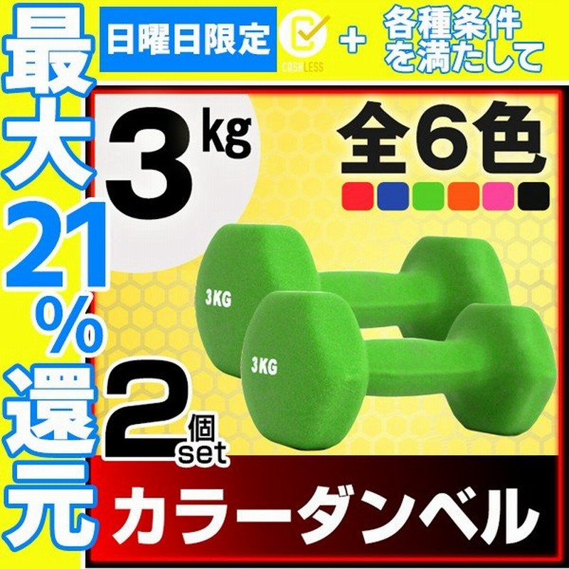 ダンベル 3kg 3キロ 2個セット 女性 エクササイズ 鉄アレイ トレーニング 筋トレ ダイエット 通販 Lineポイント最大0 5 Get Lineショッピング