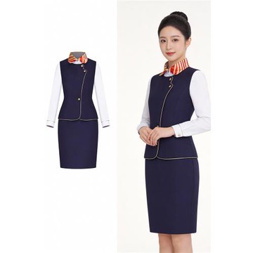 職業裝套裝女冬2025新款馬甲正裝套裙海航空姐制服酒店前臺工作服