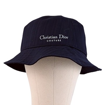 Christian Dior Homme 電繡LOGO簡約羊毛漁夫帽.深藍