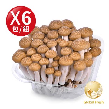 盛花園蔬果 南投國姓鄉鴻喜菇120g x6包(溫控栽培_具蟹香風味)