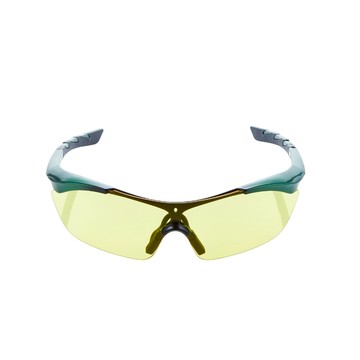 Z-POLS 頂級TR90質感黑綠漸層框 搭PC強化夜用黃一片式運動太陽眼鏡(帥氣有型運動眼鏡)