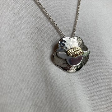 嘻羊羊~純銀十二生肖彌月墜飾項鍊,手作的詩小朋友第一件純銀飾