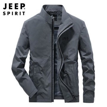 JEEP SPIRIT春秋季2025薄款男士立領夾克休閑寬松吉普男裝外套潮
