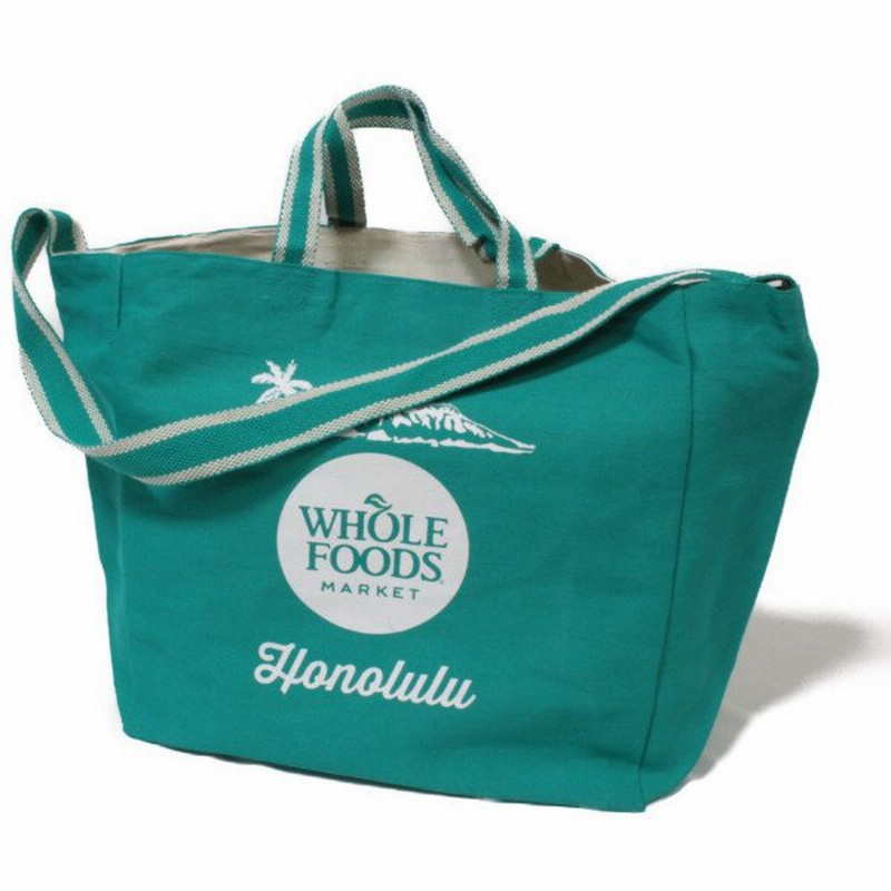 訳有 ハワイ ホノルル限定 ホールフーズマーケット ショッピングバッグ Teal Whole Foods Market エコ トート バッグ 麻 Juco Tote Eco Bag 通販 Lineポイント最大0 5 Get Lineショッピング