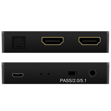 音頻解碼器 DAC 數位轉模擬解碼器 HDMI轉HDMI音頻解碼器分離器HDMI TO HDMI解碼器音頻光纖分離器