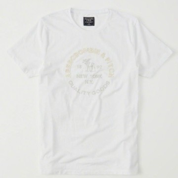 AF a&f Abercrombie & Fitch 短袖 T恤 白色 0342