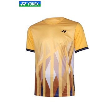 YONEX尤尼克斯yy羽毛球服男女夏速干透氣比賽服短袖T恤1103925BCR