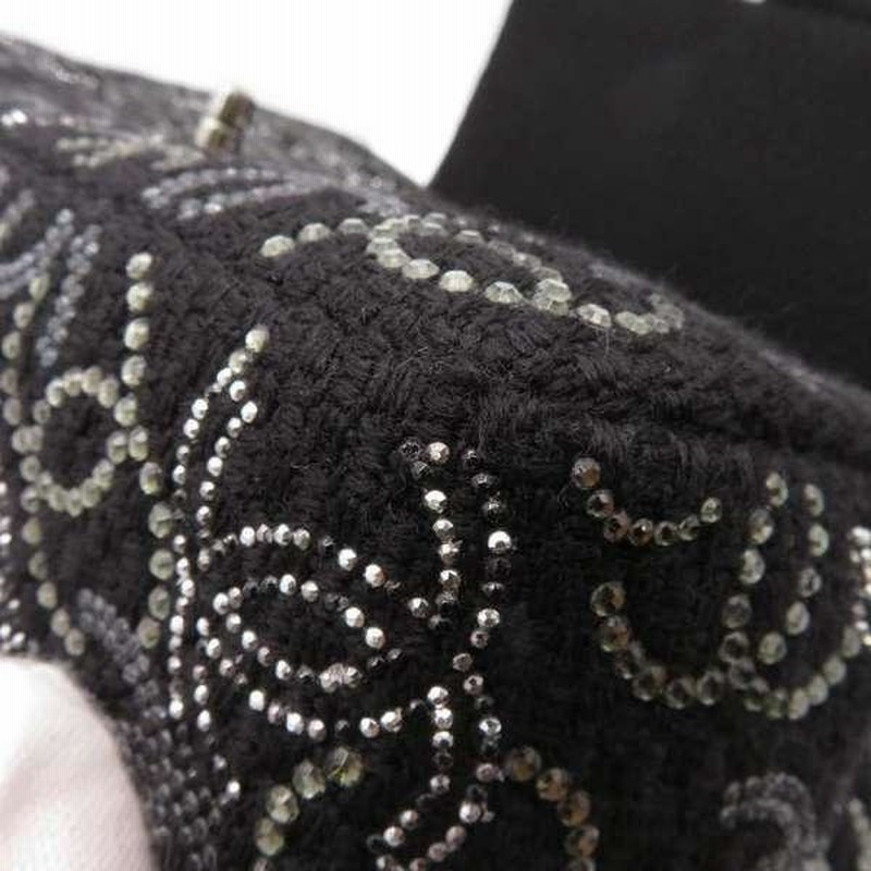 CHANEL ストーン装飾 ショルダーバッグ CHANELの「永遠のトキメキをくれる黒」テクスチャーの違いすら