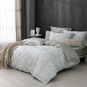 (單人/雙人/加大/特大) / 60支抗菌天絲織棉兩用被床包組 / 霧葉森語 / HOYACASA