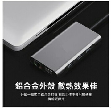 強強滾優選~【台灣現貨】8 in 1Type C Hub 擴展塢