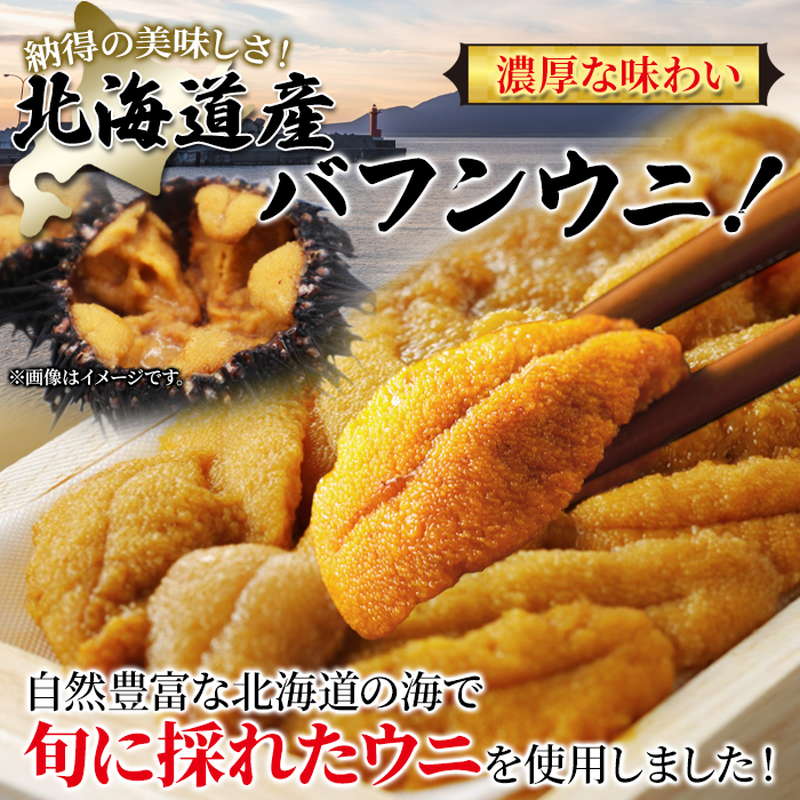 ウニ 北海道産生うに 70g 北海道産 濃厚 バフンウニ ギフト対応 冷凍 産地直送 お取り寄せグルメ