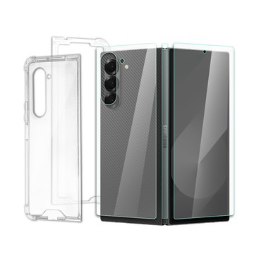 Timo SAMSUNG Galaxy Z Fold6 透明防摔手機殼+高清水凝膜(軟膜) 二件組