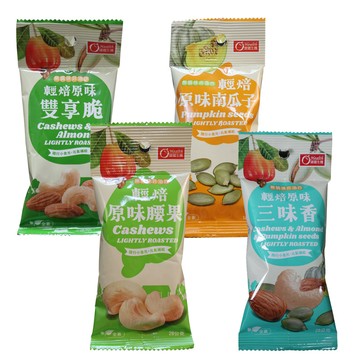 【康健生機】輕焙原味堅果 - 隨手包 四盒組 (每盒6包，共24包)