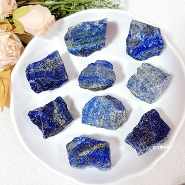 【光之捕夢網】天然水晶 青金石水晶 一圖一物 青金石水晶原礦 天然礦石 天然水晶 消磁淨化 薰香石