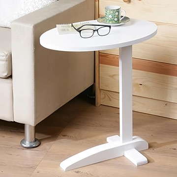 C&B 幸福蛋便利木製小邊桌 實木(松木)+MDF板 台灣製  淨白色