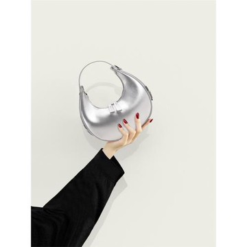 法國MK月牙包女2025新款高級感真皮手提馬鞍包洋氣百搭單肩斜挎包