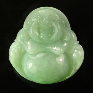 Gemdealler Jewellery 天然緬甸翡翠 　　　笑臉迎財福壽雙滿彌勒佛
